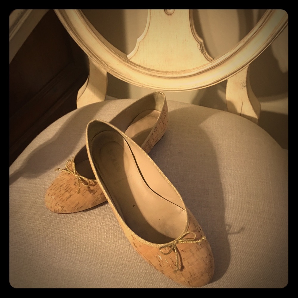 J Crew cork flats